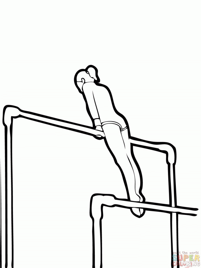 Plansa de colorat cu Gimnastica 21 14
